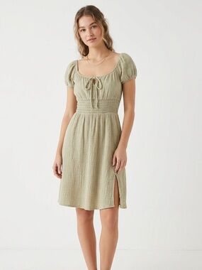 Smocked Gauze mini Dress PRE OWNED SIZE S